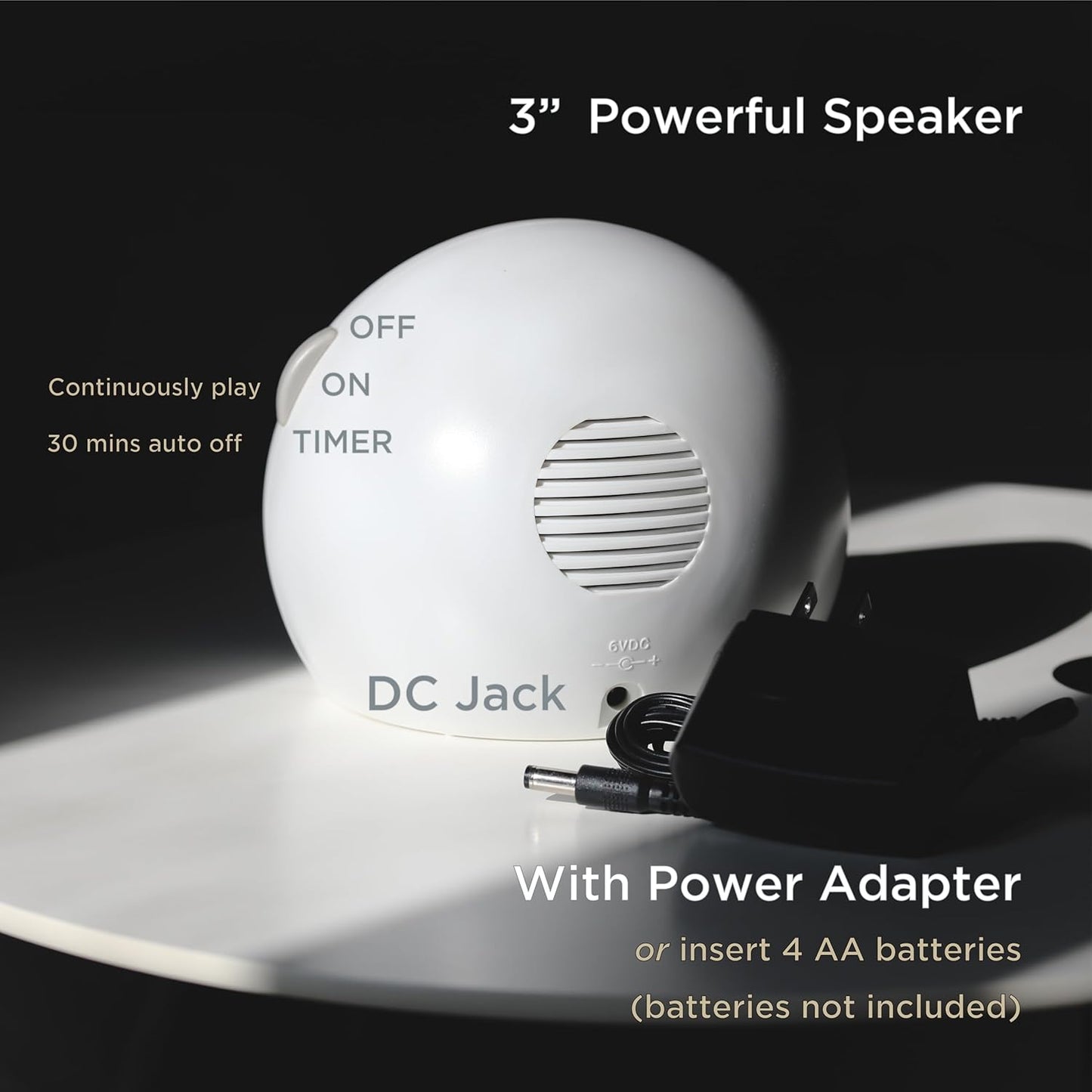 WELLCARE Sound Machine - White Noise & Nature Sounds for Sleep | Adjustable Volume & Timer