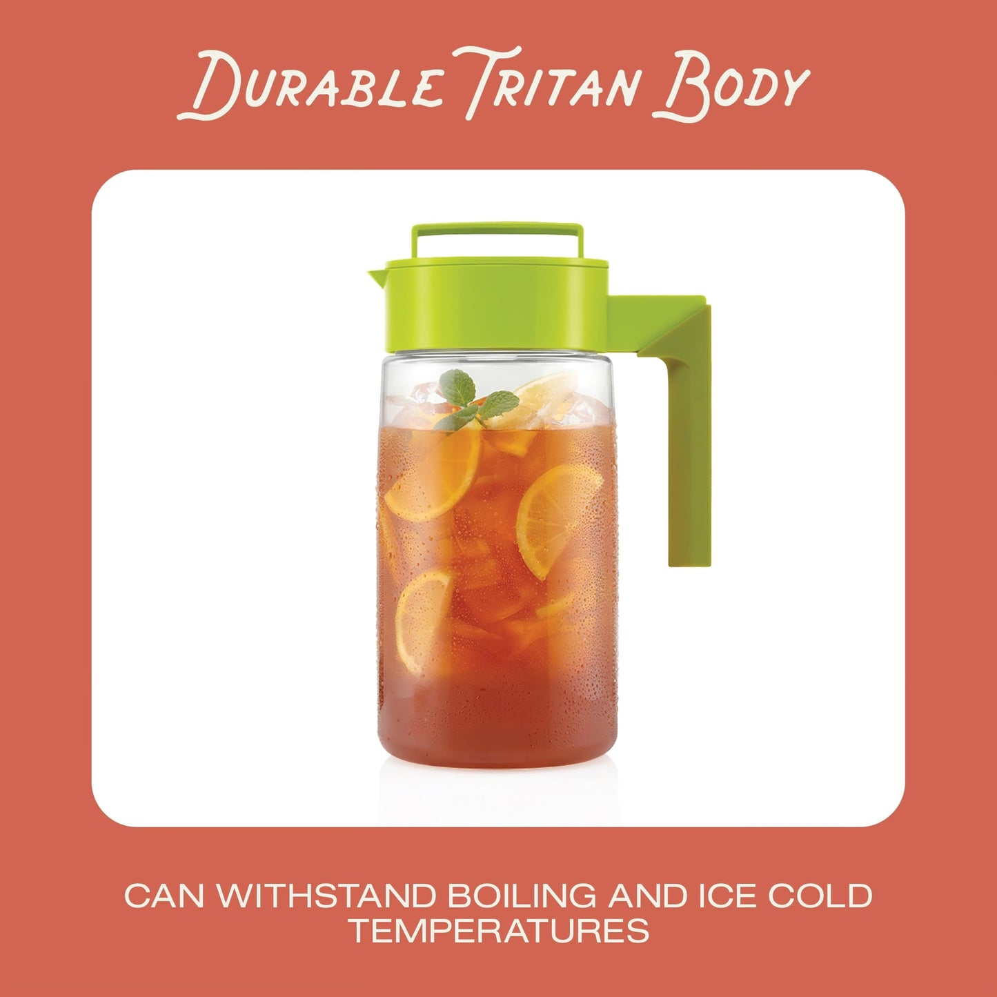 Takeya Flash Chill Iced Tea Maker - Versatile Tea Brewer for Loose/Bagged Tea - Patented Flash Chill Tech Hot/Cold Use BPA-Free Tritan Dishwasher Safe - Airtight Lid Made in USA - 2 Quart/Black