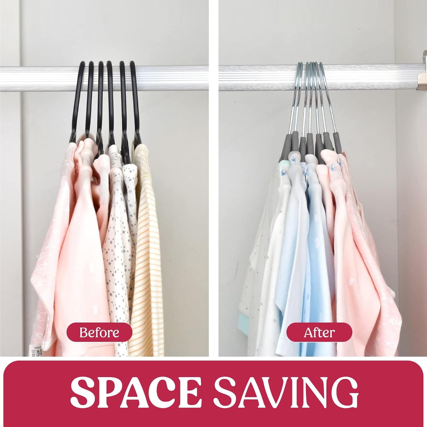 LDC Grey Velvet Hangers 30 Pack - Premium Non-Slip Space-Saving Felt Hangers with 360° Swivel Hook - Grey