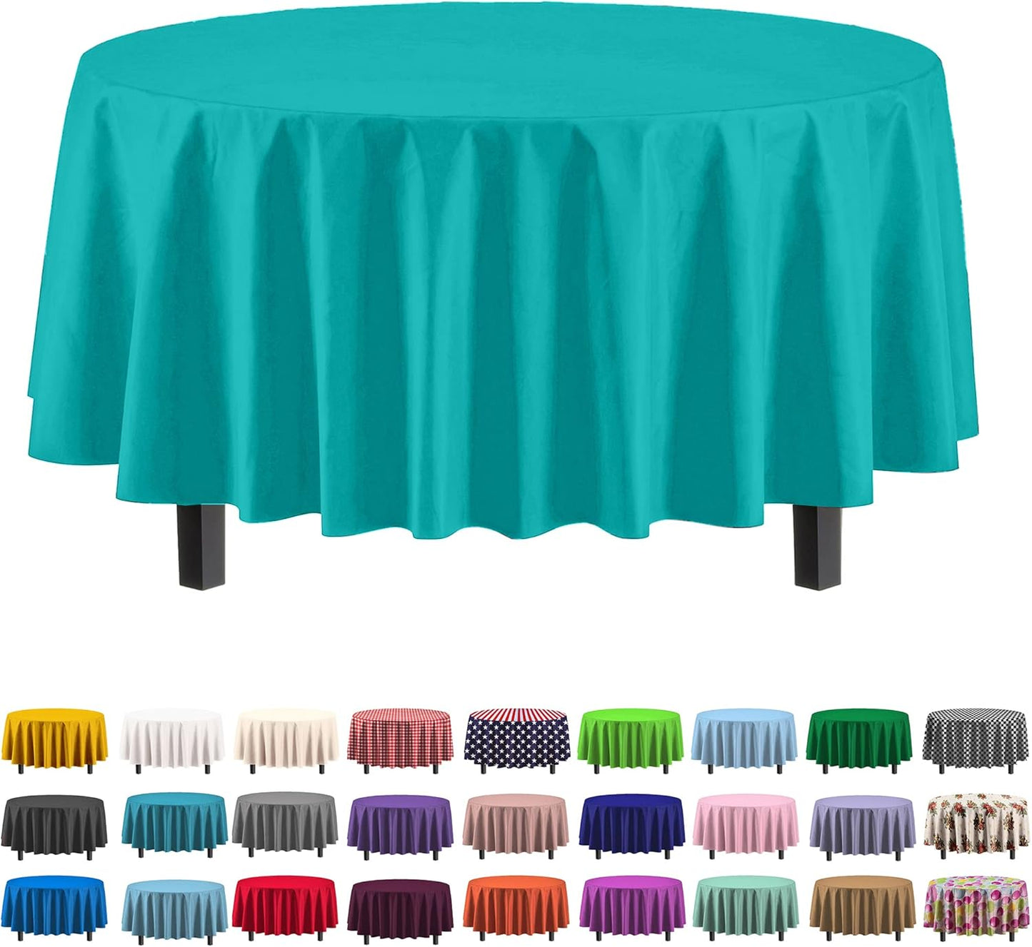 Premium Dark Green Plastic Tablecloths - 12-Pack, 54" x 108" Rectangle Covers