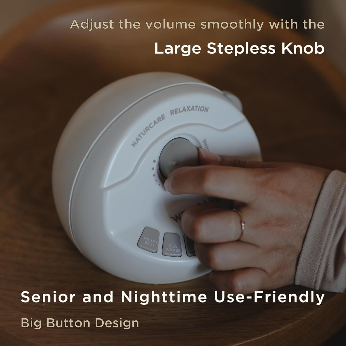 WELLCARE Sound Machine - White Noise & Nature Sounds for Sleep | Adjustable Volume & Timer