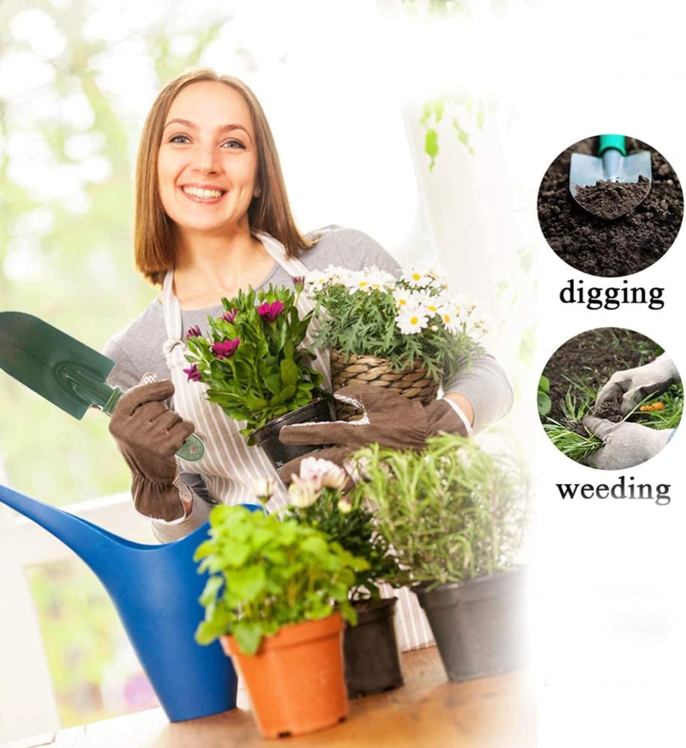 Skiennix Garden Tool Shovel - Durable Alloy Trowel for Easy Lawn Planting | Anti-Slip Plastic Handle