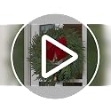 ICX 22-Inch Norfolk Pine Wreath with Bow & Bells - Realistic Holiday Decor