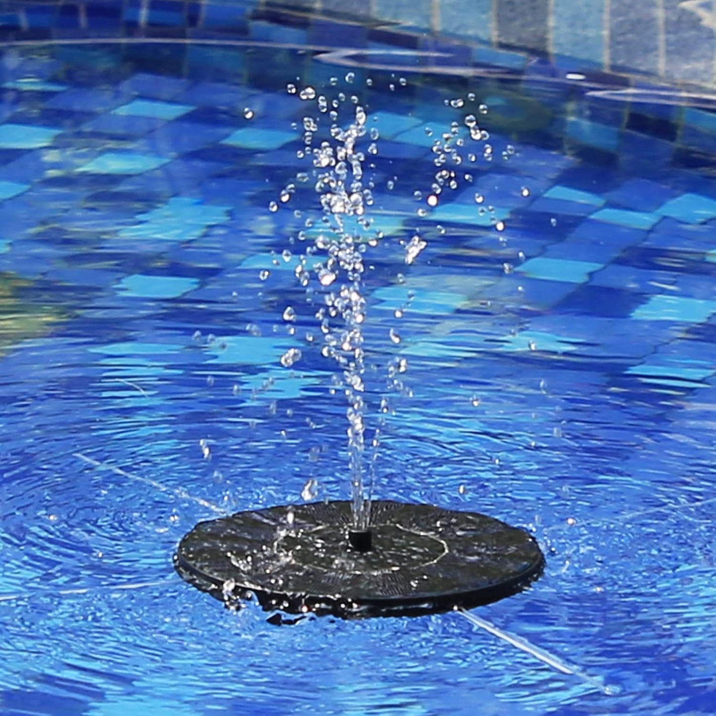 AISITIN Solar Bird Bath Fountain Pump - 2.5W Solar Powered Water Pump with 6 Nozzles | Ideal for Garden, Pond, Pool, and Aquarium