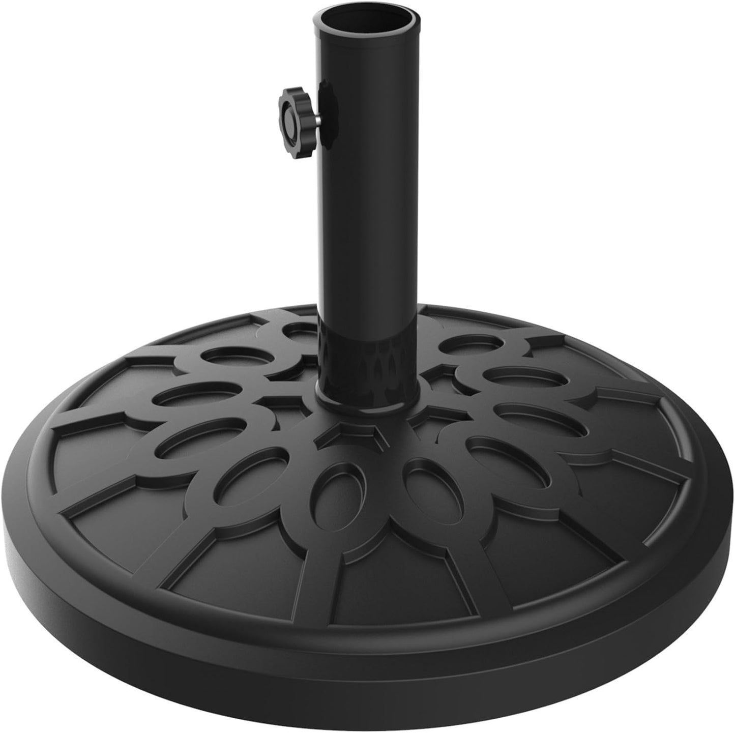 Pure Garden Umbrella Base - Heavy-Duty 19lbs Weighted Stand for Patio Tables & Umbrellas | Black