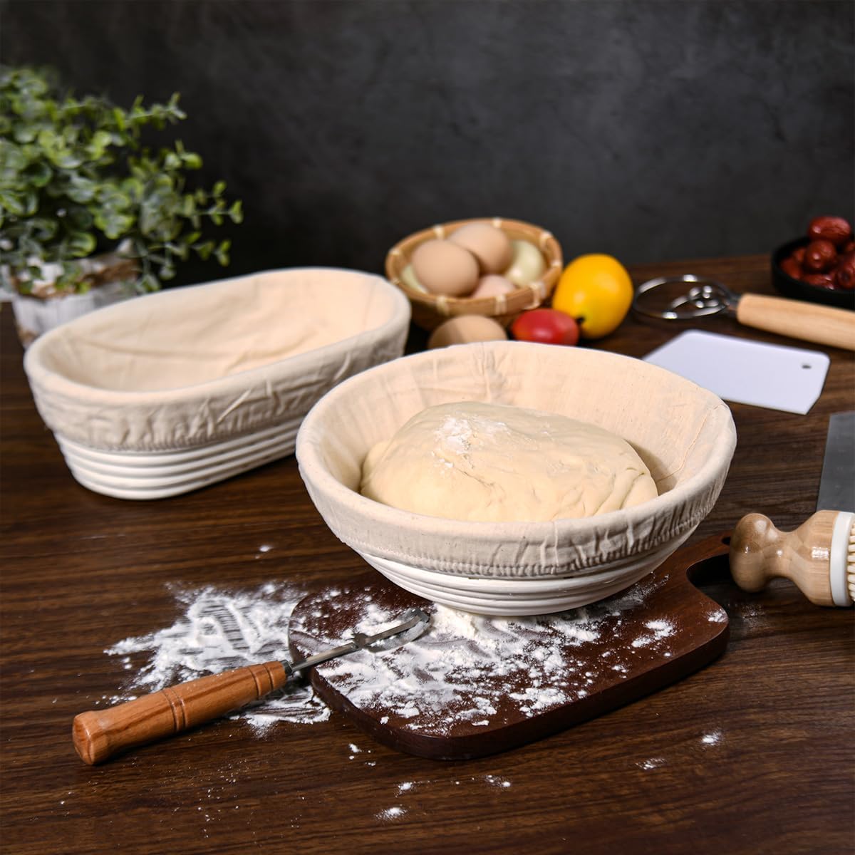 Saint Germain Bakery Premium Round Bread Banneton Basket - Ideal Proofing Basket for Beautiful Bread (10 Inch)