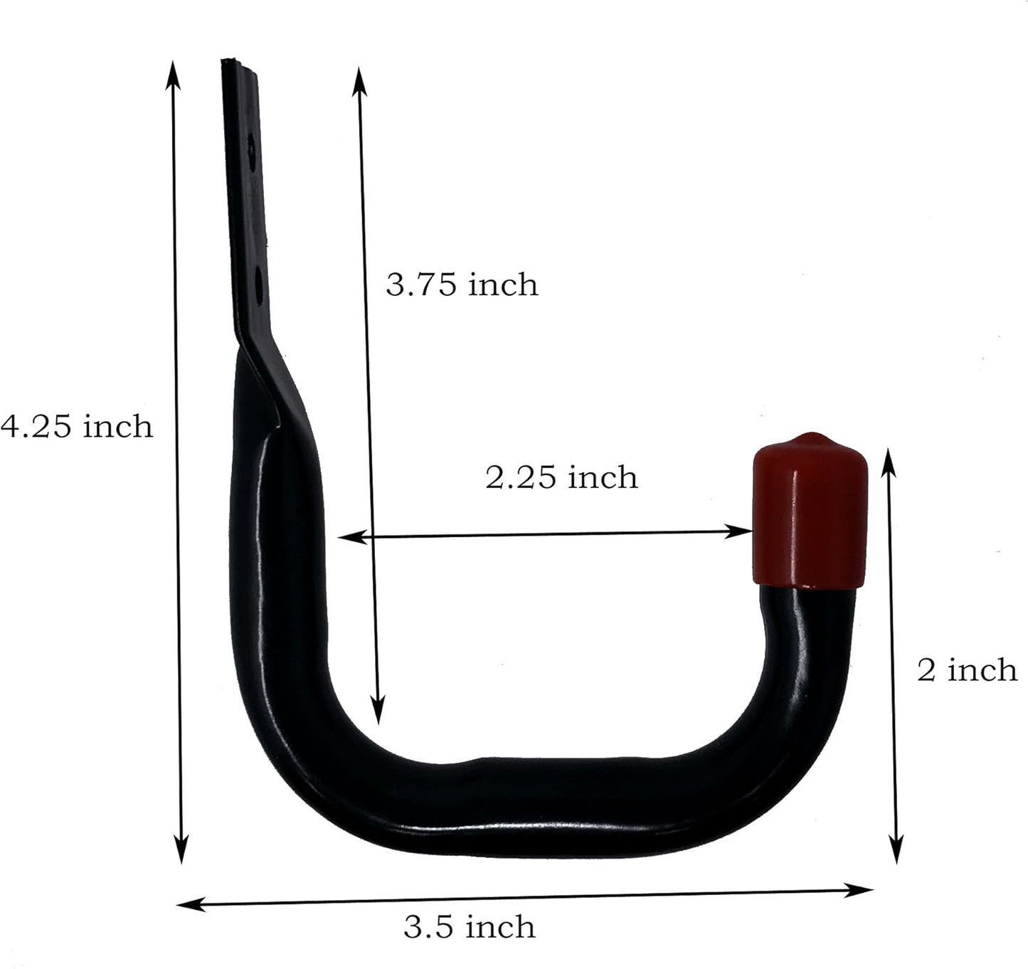 Tetra-Teknica Heavy Duty Garage Storage Utility Hooks - Black, 6 Pack for Maximum Organization