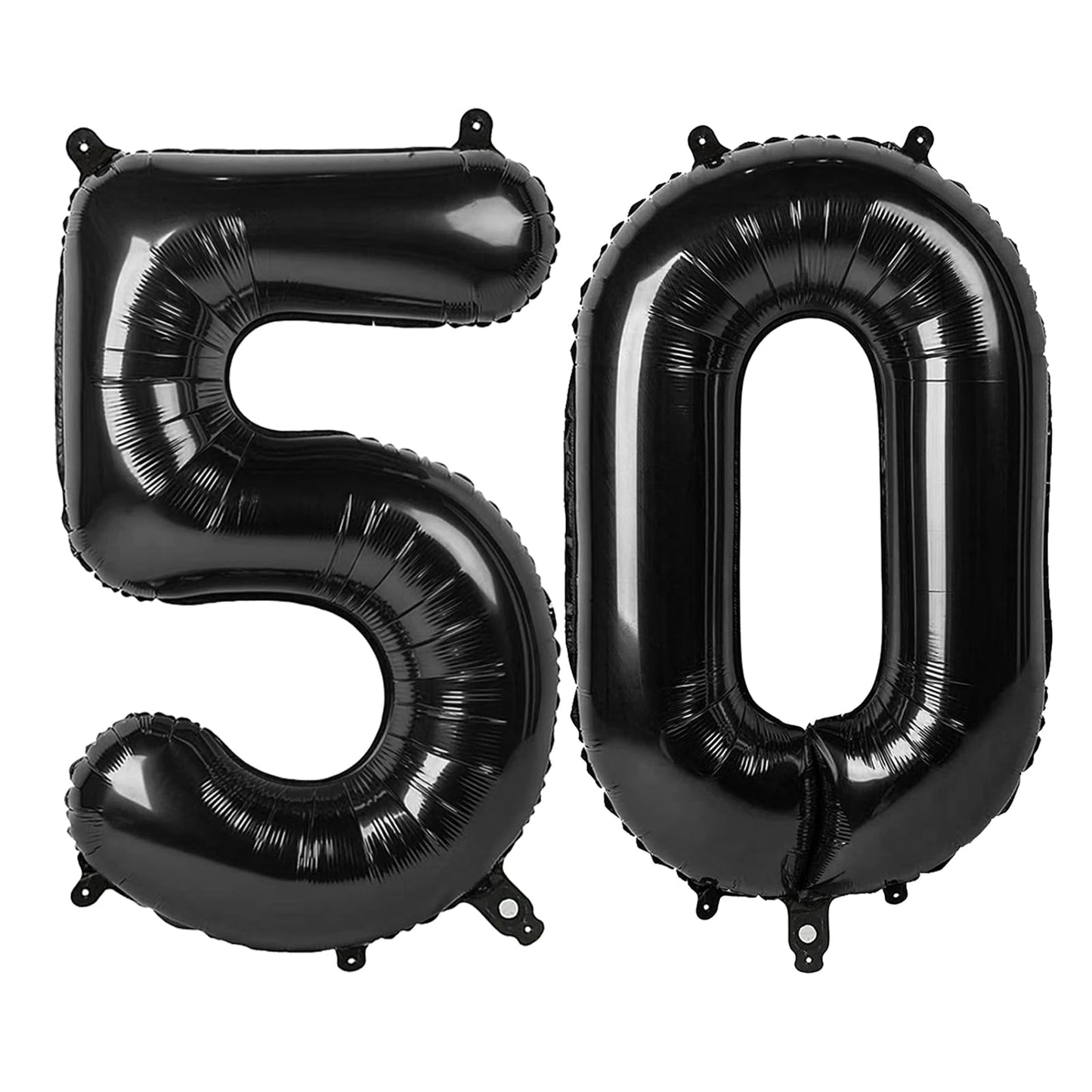 Black Number 50 Balloon 40 Inch, 50th Birthday Party Decorations for Children, Giant 50 Foil Balloon for Party Supplies