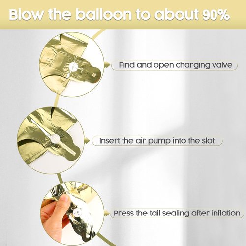 0 Balloon - Champagne Gold Birthday Number Balloons, 40 Inch Large Foil Balloons for Men Women Boys Girls Champagne Gold Themed Birthday Decorations