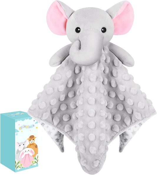 Loveys for Babies - Soft Elephant Security Blanket for Newborns | Snuggle Toy, Gray, 12.4in