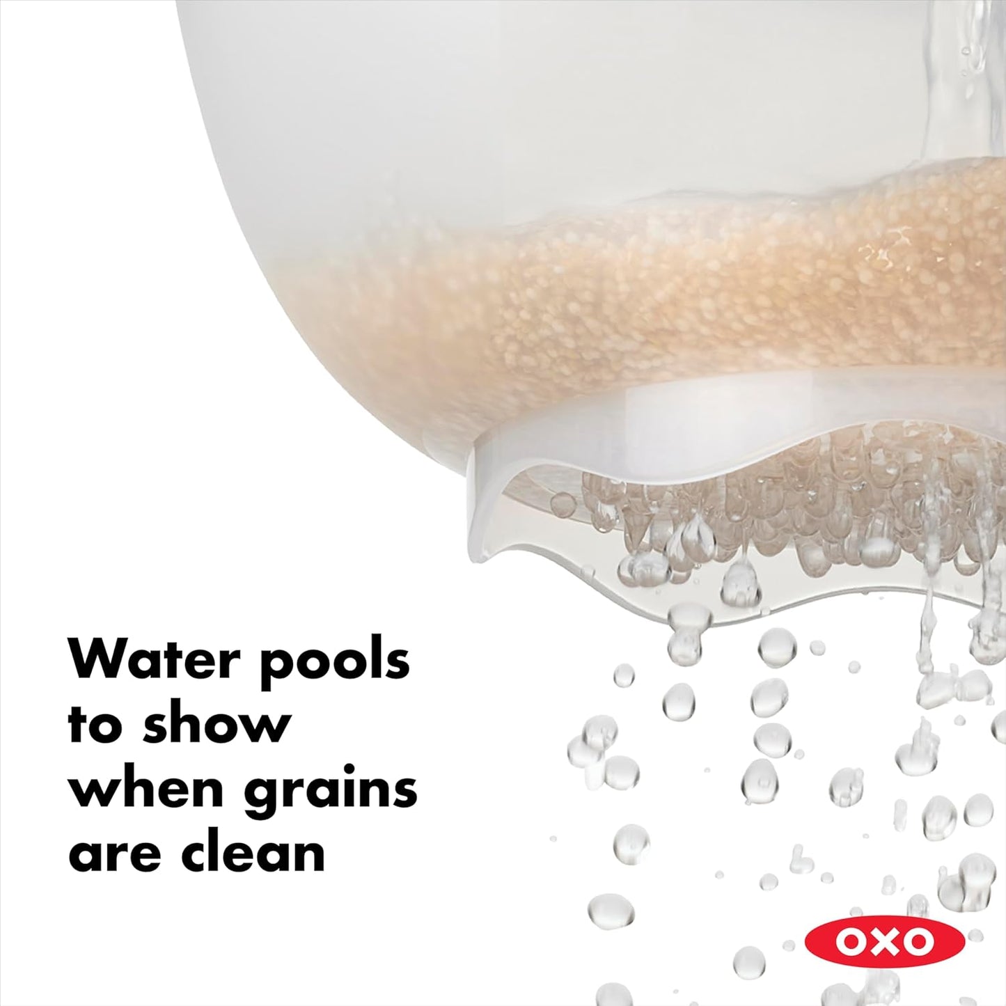 OXO Good Grips Colander - Perfect for Washing Rice & Small Grains | Durable & Easy to Use