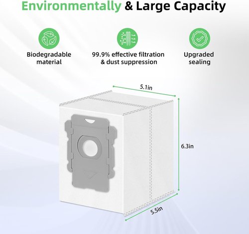 iRobot 14-Pack Replacement Vacuum Bags | Compatible with Roomba i7+, i8+, i1+, i3+, i4+, i5+, j6, j7, s9+
