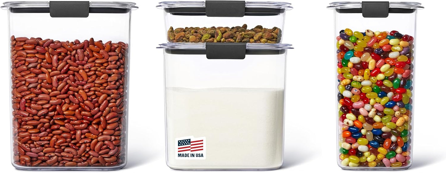 Rubbermaid Brilliance Food Storage Container Set - BPA-Free, Airtight & Leak-Proof | 8-Piece Clear Set