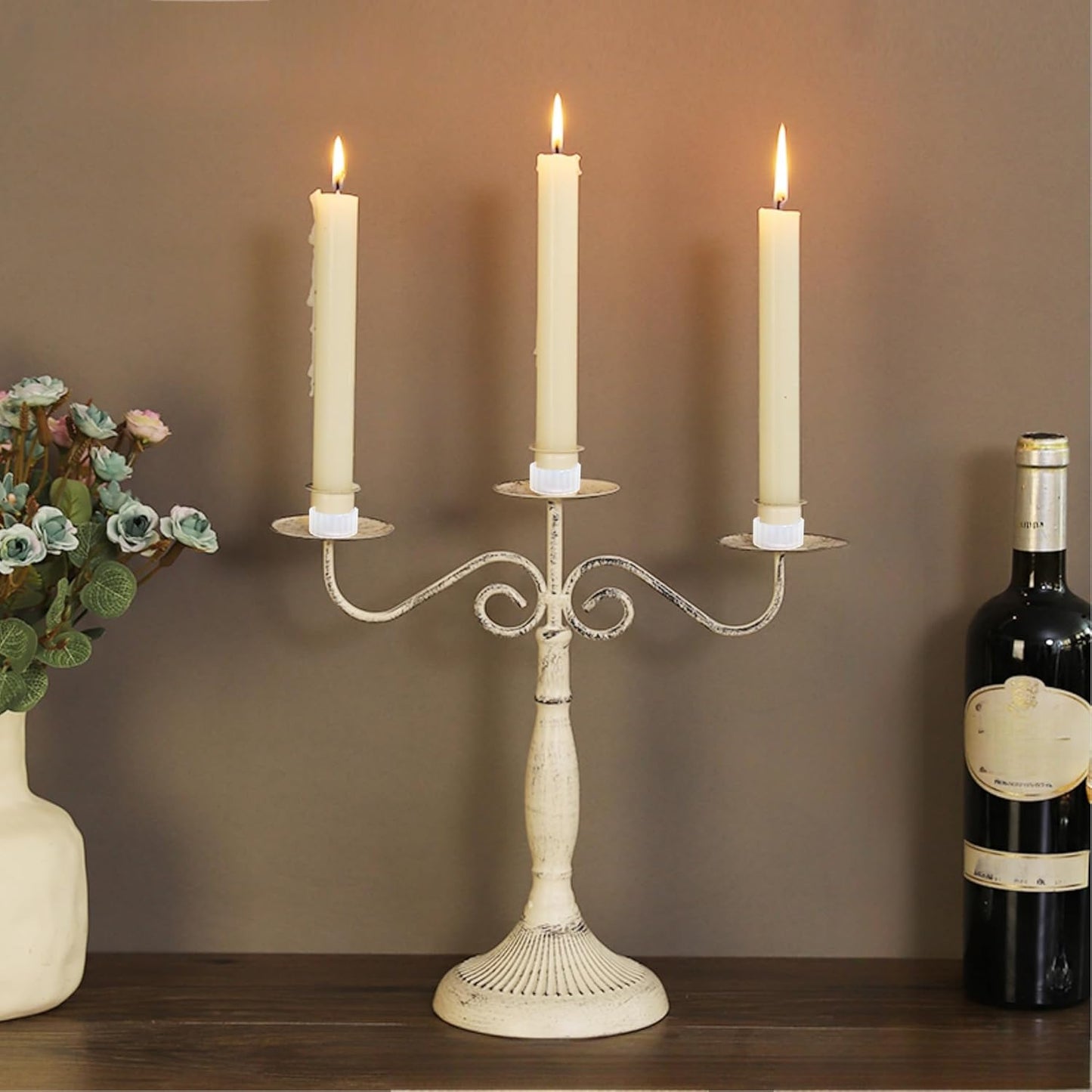 Skiennix 12 Pcs Rubber Candle Huggers - Securely Hold Taper Candles in Place | Durable Candle Grips