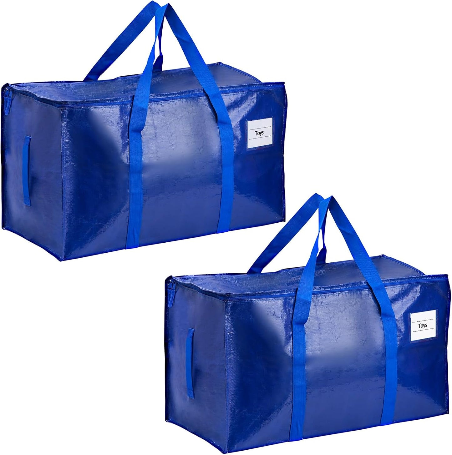Storage Bags - Waterproof Large Organizer Bags for Clothes & Blankets | 2 Pack, 65LB Capacity