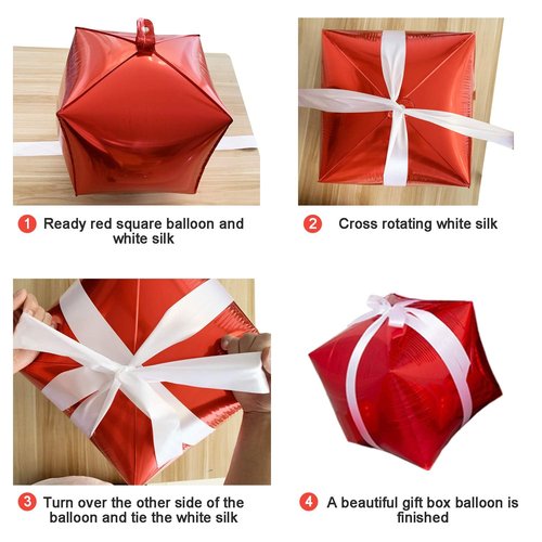 Bonropin Christmas Balloon Arch Kit - Red White Balloons, Candy Balloons, Red Star Foil Balloons, Candy Cane Foil Balloons, Box Foil Balloons for Xmas Balloon Garland Kit Christmas Party Decorations