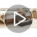 Fokyfok 2-Pack Under Bed Storage Bins with Wheels, 10-Inch Height, 31-Inch Long, Black