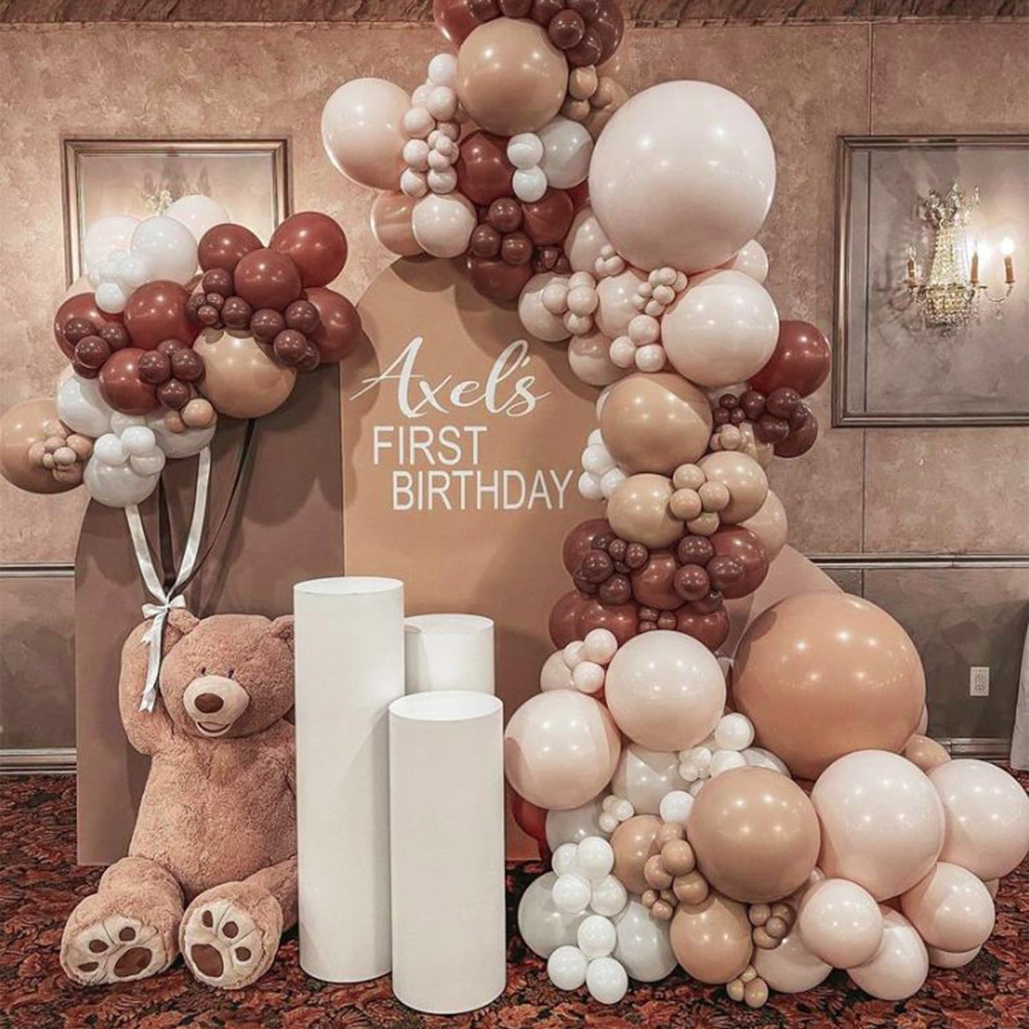 PartyWoo Dark Brown Balloons 4pcs 36 Inch Boho Neutral Coffee Tan Latex Helium Balloons for Graduation Anniversary Birthday Boy Baby Shower Jungle Safari Fall Cowgirl Party Decorations Brown-F08