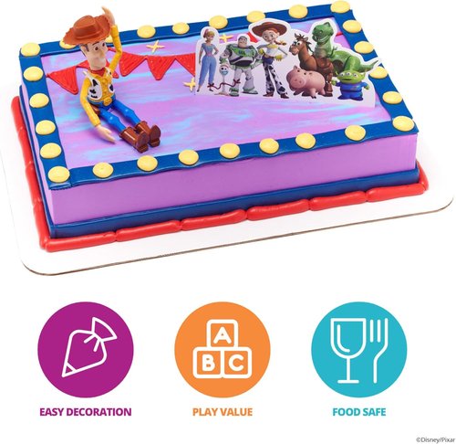 DecoSet® Toy Story 4 Cake Topper - 2-Piece Decoration Set for Fun and Playful Cakes