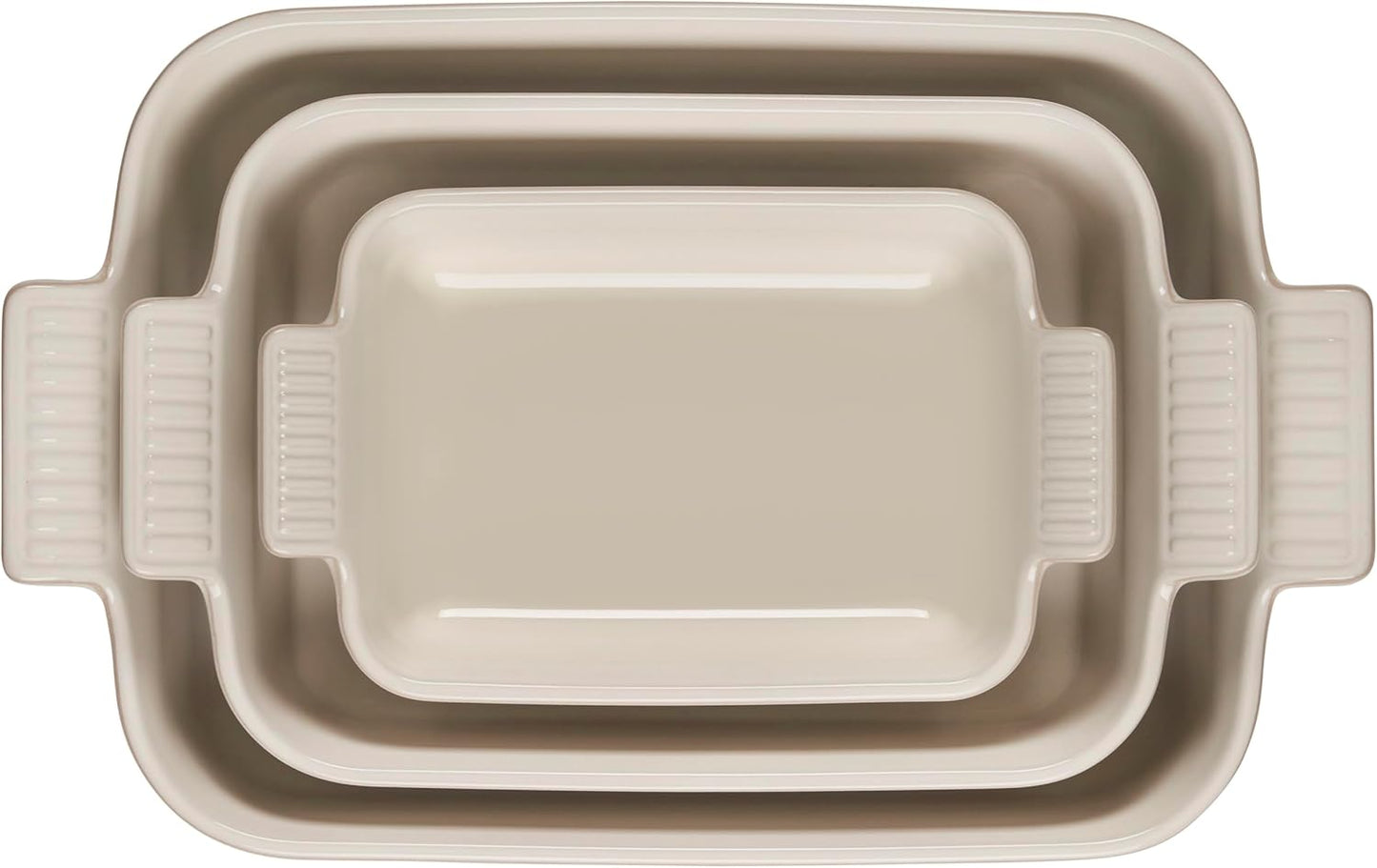 Le Creuset Stoneware Baking Dish Set - 3-Piece Rectangular Design in Riviera Color