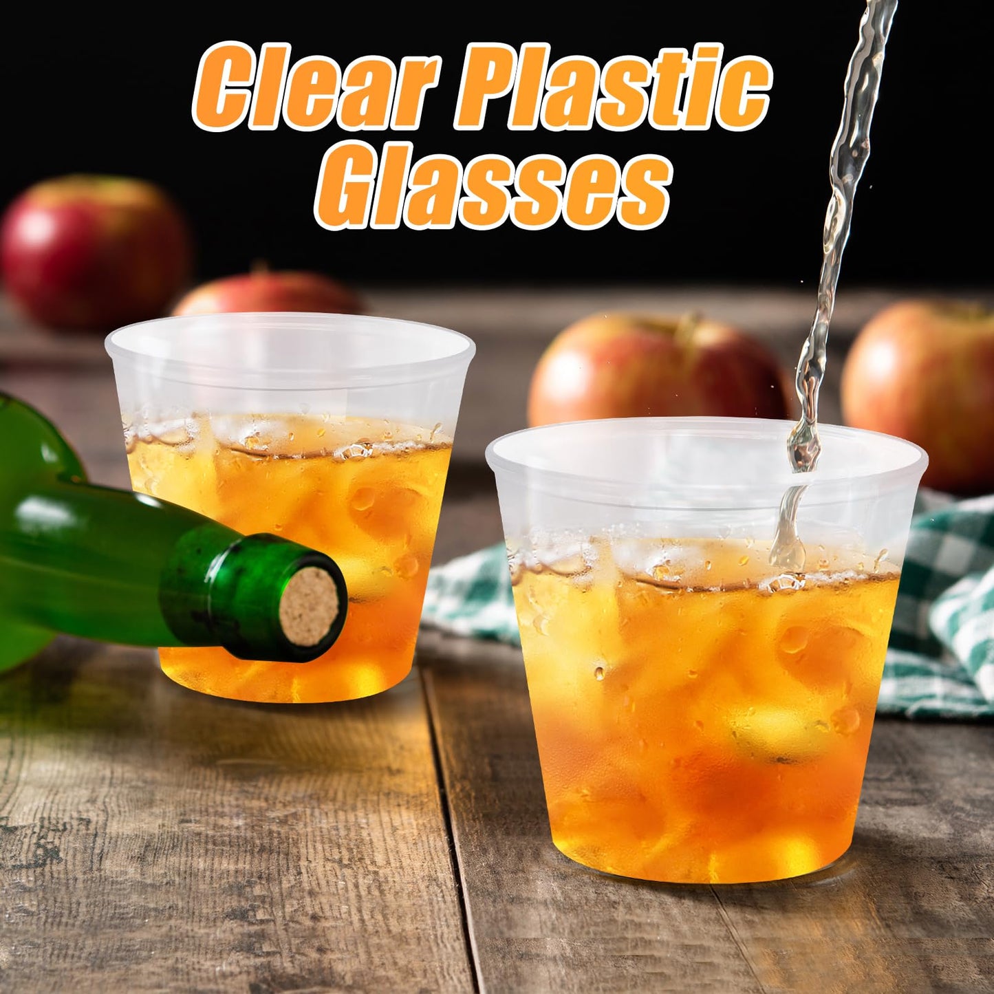 Enjamyo 500 Pack 1.5oz Plastic Shot Glasses,Mini Disposable Cups,Clear Plastic Shot Cups,Small Party Cups Tasting Cups for Whiskey,Wine Tasting,Food Samples Cups For Party and Gathering