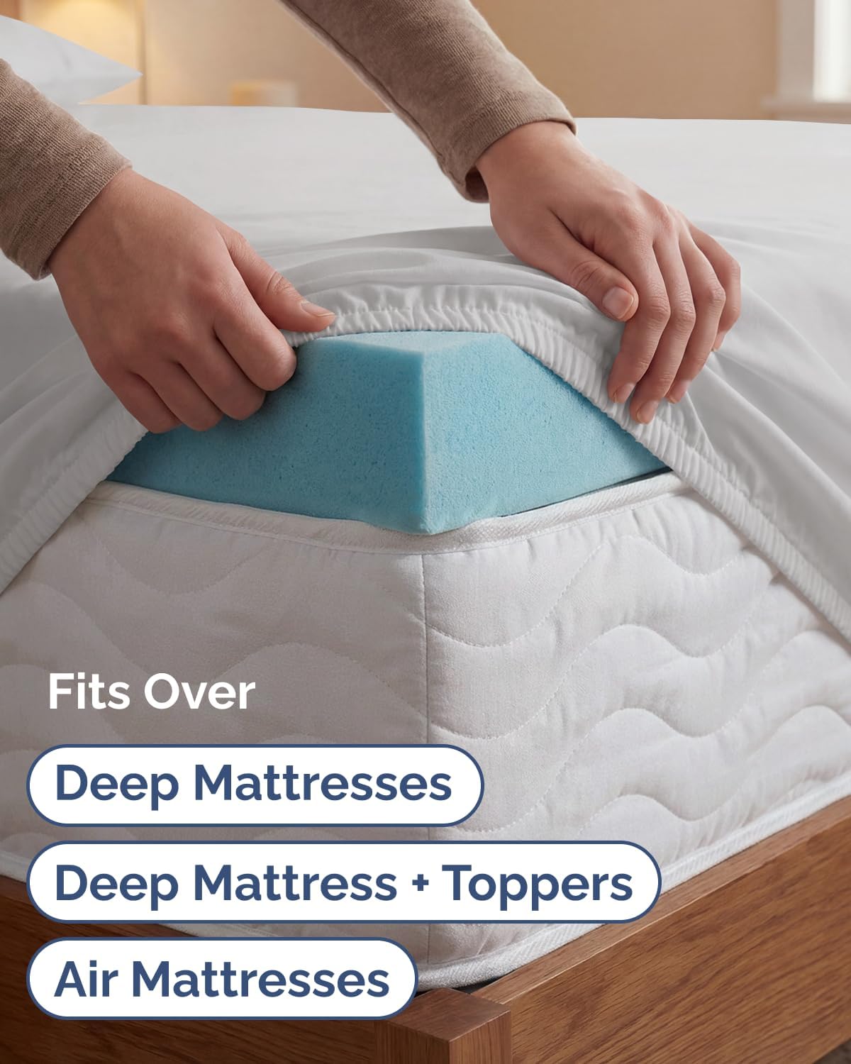 Skiennix Extra Deep Twin XL Sheet Set | 4-Piece Breathable Cooling Bedding - Soft, Wrinkle-Free, French Grey