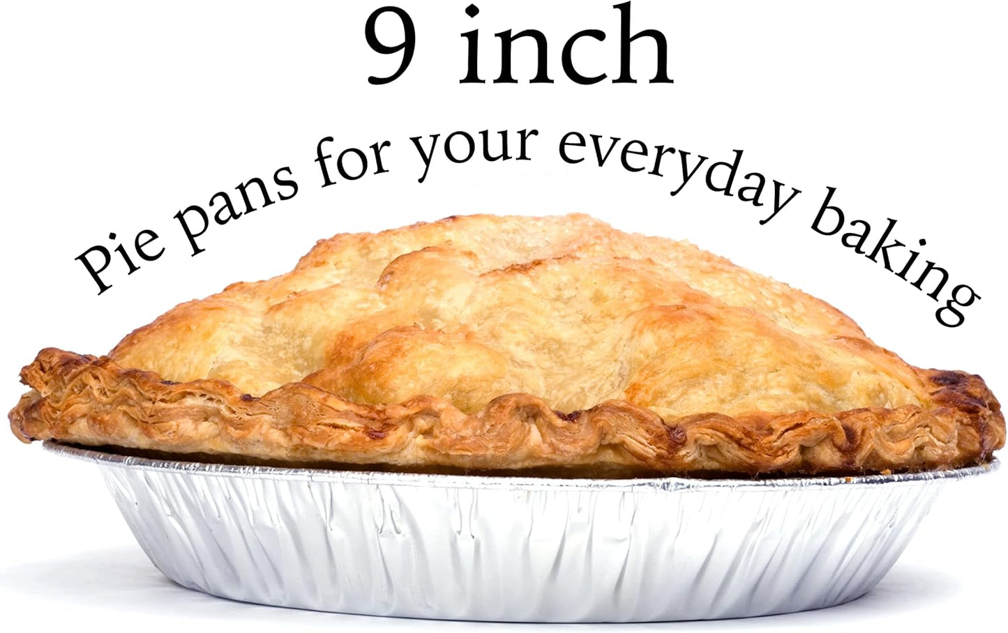 Aluminum Foil Pie Tins - 25 Pack Disposable Baking Pans | Round Foil Plates for Quiche, Tarts & Pies