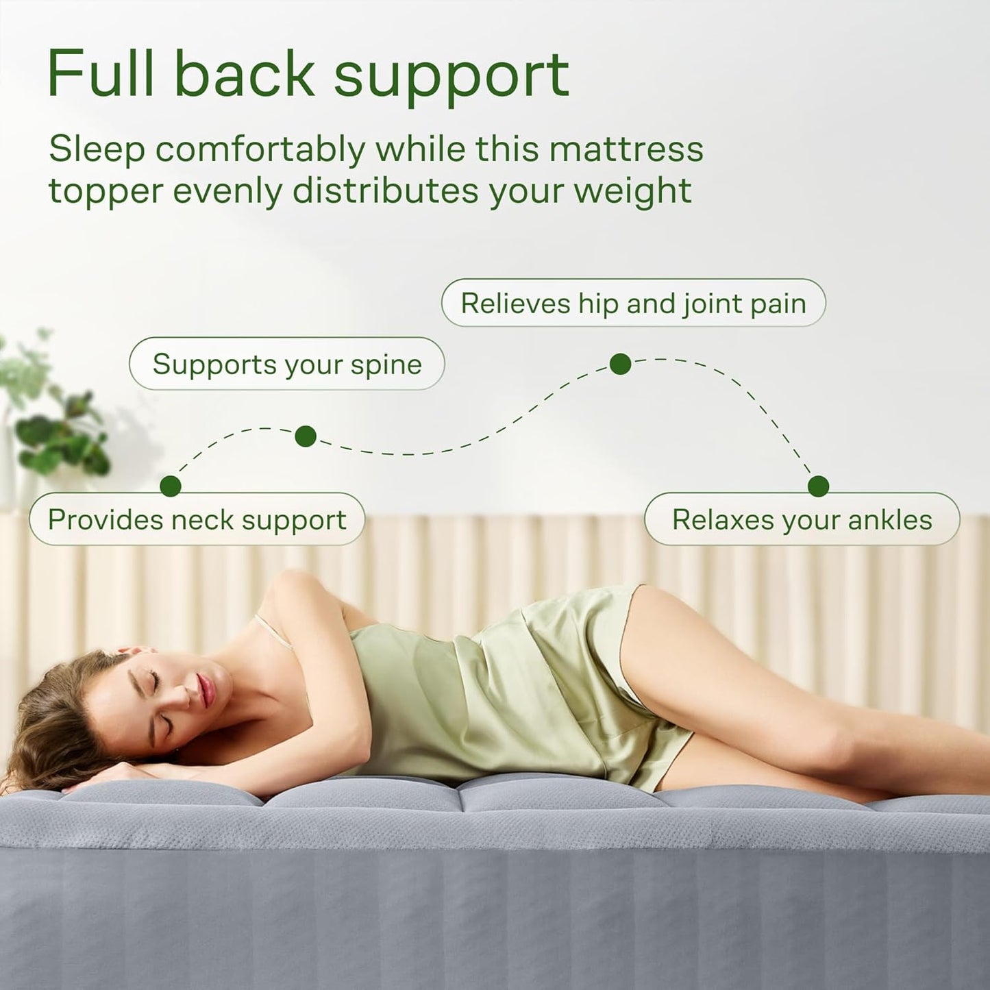 Niagara Ultra Soft Mattress Topper - Bamboo Viscose Pillow Top for Back Pain Relief | California King Size, Gray, 600GSM