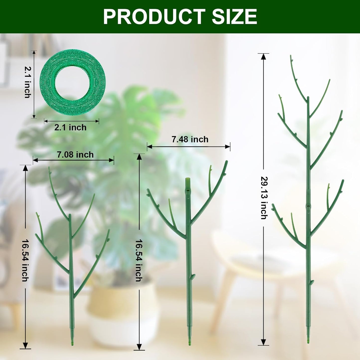 Yhtpouqe Stackable Monstera Plant Support - Durable Garden Stakes for Climbing Plants | 10 Pack