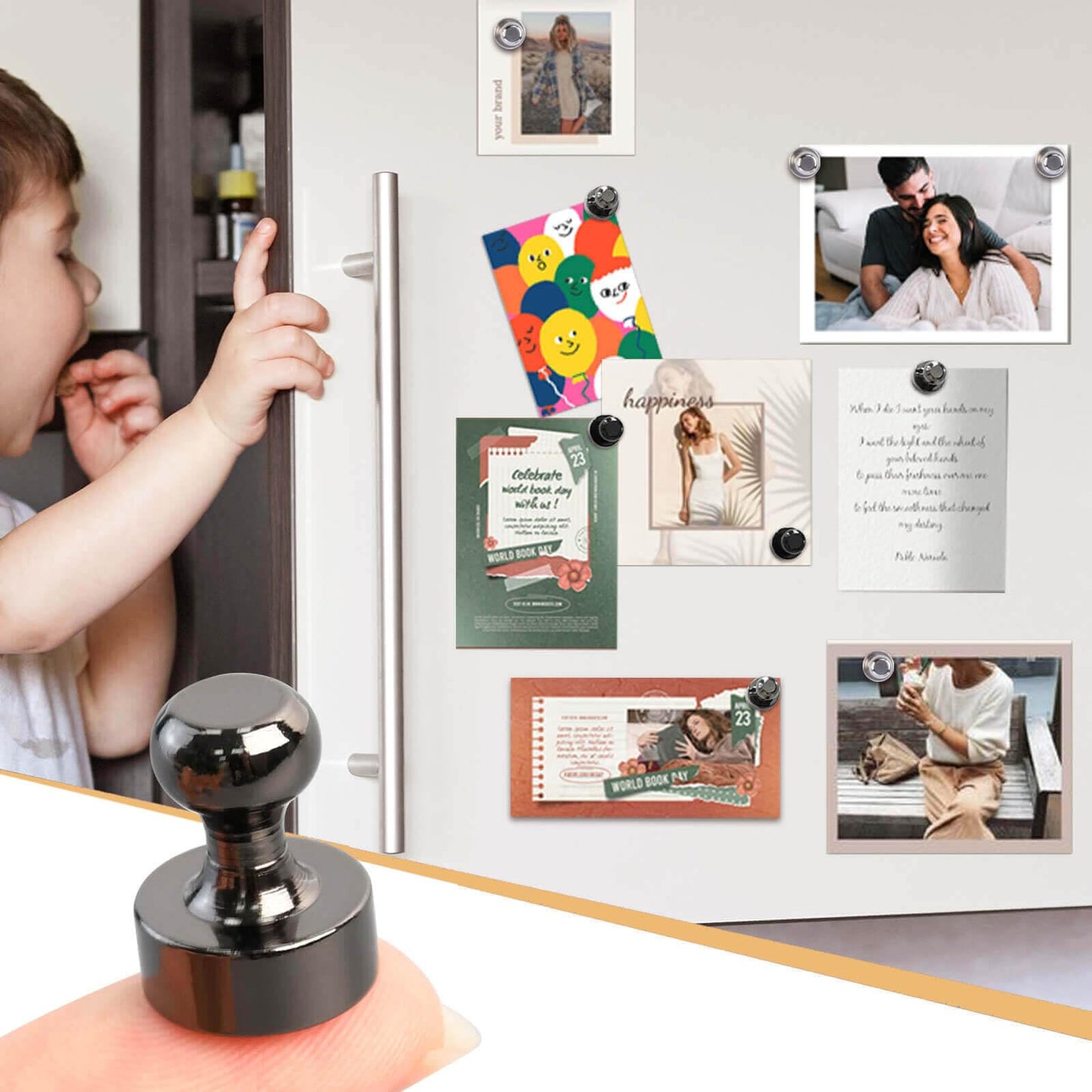 25Pcs Strong Fridge Magnets, Refrigerator Magnets for Whiteboard, Magnetic Push Pins Small Whiteboard Magnets for Classroom, Magnetic Decorative Magnets, Locker Accessories and Dry Erase Magnets