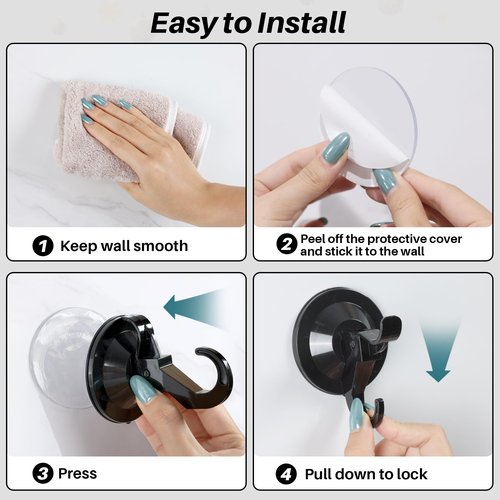 5 Pack Wreath Door Hanger, Heavy Duty Suction Cup Hooks with Adhesive Suction Tab, Removable Wreath Holders for Front Door and Window, No Damage Christmas Garland Door Hanger, Holds up to 11 Lbs