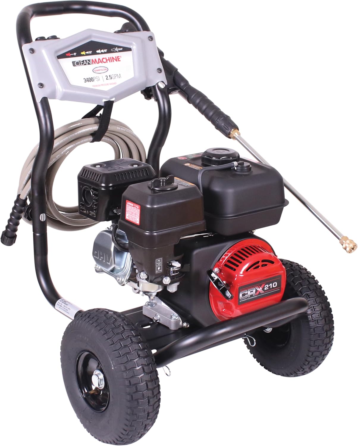 Simpson 3400 PSI Gas Pressure Washer - 2.5 GPM Cold Water Power Washer with 25' Hose | 49-State Compliant