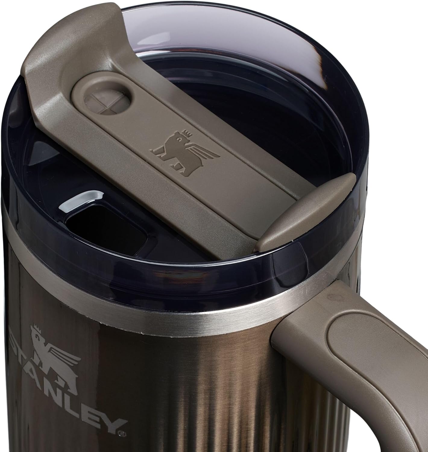 STANLEY Quencher H2.0 Tumbler - 30 oz Insulated Stainless Steel with Handle & Straw | BPA-Free Fluted Gunmetal Shine
