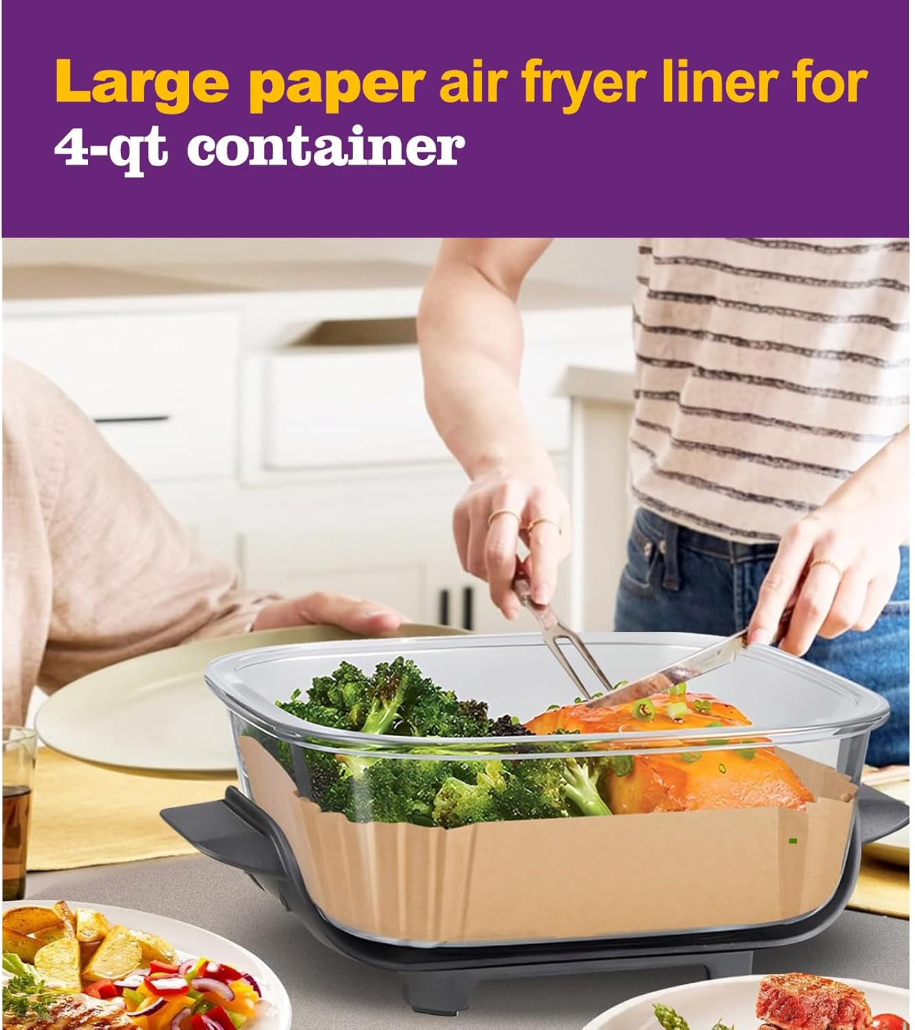 Ninja Air Fryer Liners - 260 PCS Disposable Accessories for 4 QT & 6 Cup Crispy Cooking