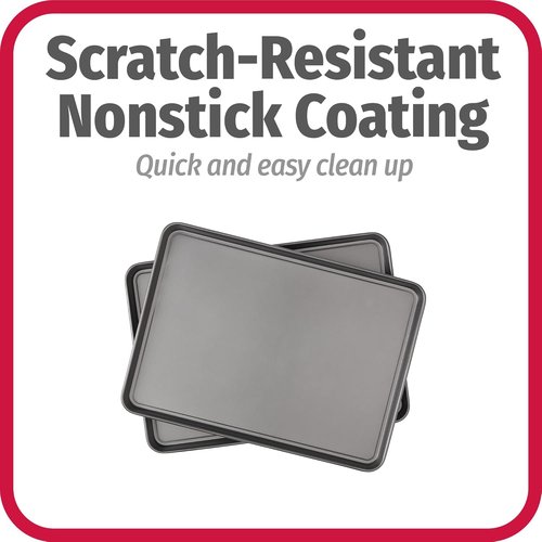 GoodCook Everyday Nonstick Carbon Steel Baking Sheet Set - Extra-Large 15” x 21” Cookie Sheets, 2 Pack