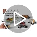 Razab 30-Piece Glass Food Storage Containers Set with Black Lids - Leakproof & Oven Safe