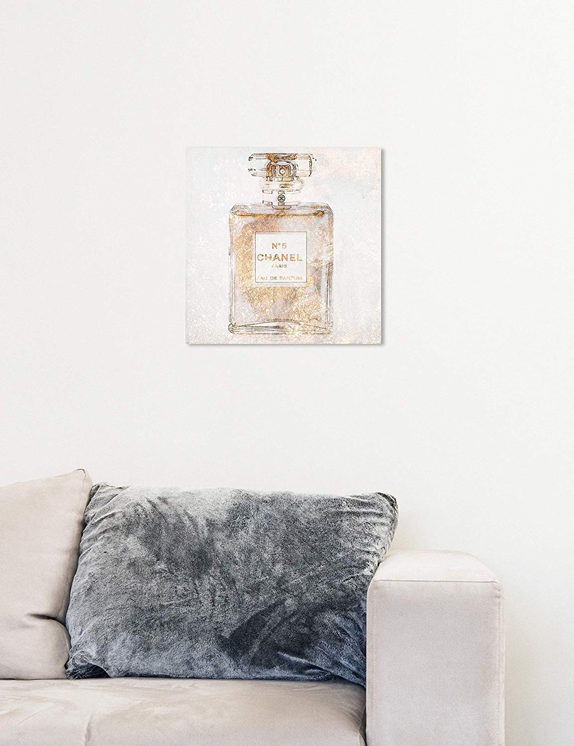 The Oliver Gal Artist Co. Parfum Glimmer | Modern Premium Canvas Art prints, 12 in x 12 in, Pastel Pink