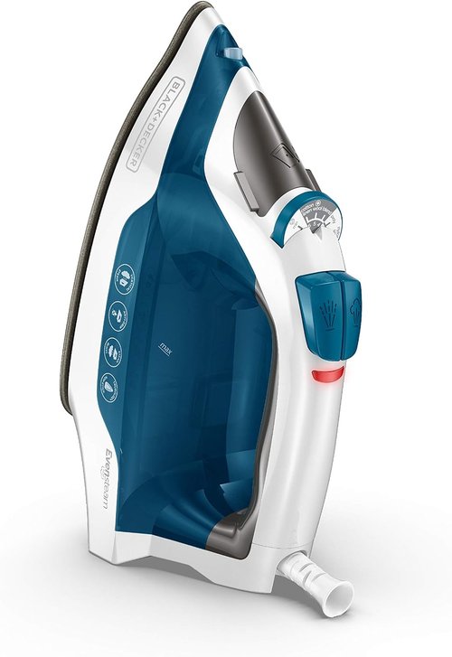 BLACK+DECKER Easy Steam Compact Iron - Dual Position Cord & TrueGlide Non-Stick Soleplate | Vertical Steam, 4-Pack