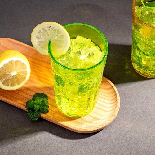 Honla 10 oz Highball Glasses,Set of 10 Small Plastic Drinking Glasses,Unbreakable Plastic Tumblers Water Juice Cups in 5 Assorted Colors