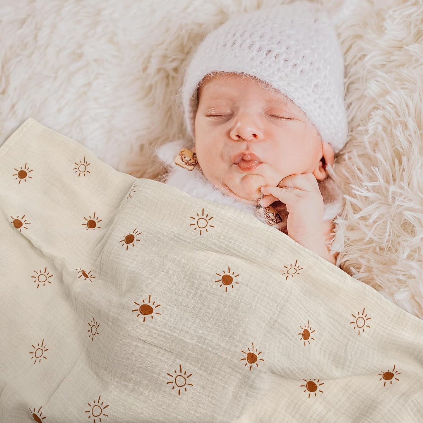 Skiennix Muslin Swaddle Blankets - 3 Pack Breathable Soft Receiving Blankets, Large 38 x 40 Inches, Perfect Infant Shower Gift | Elegant Colors