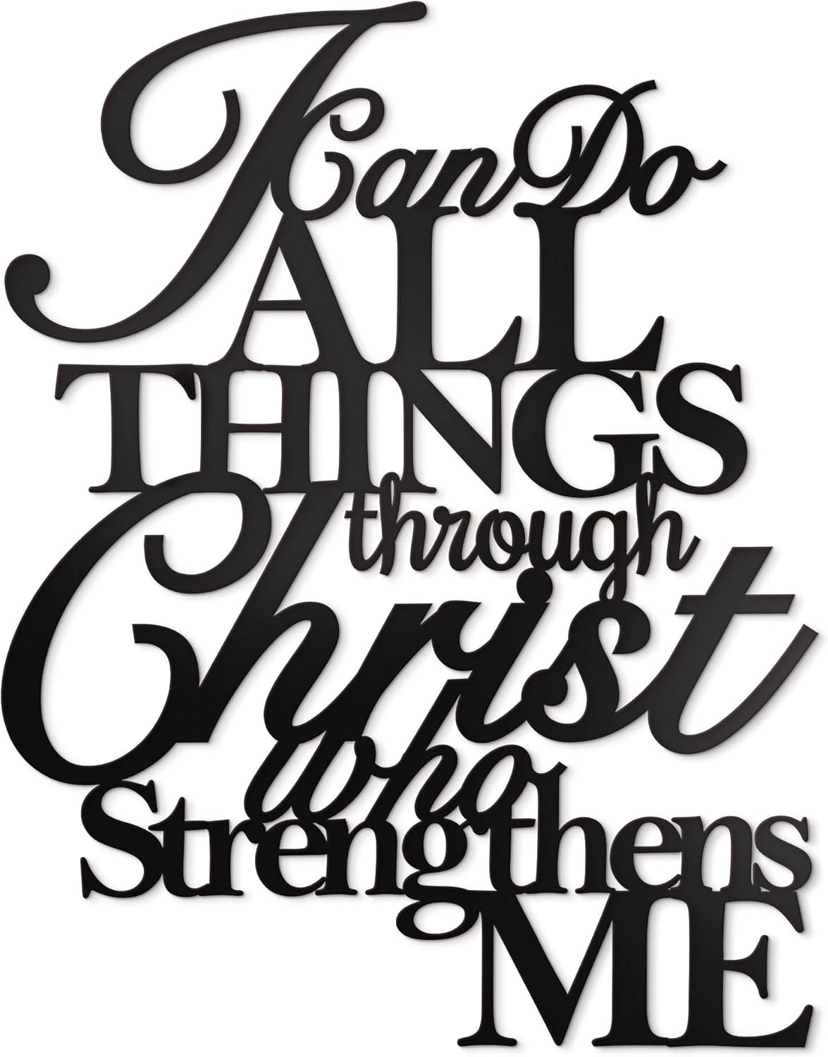 Metal Wall Art by I Can Do All Things | Philippians 4:13 Christian Decor - 17” x 13”