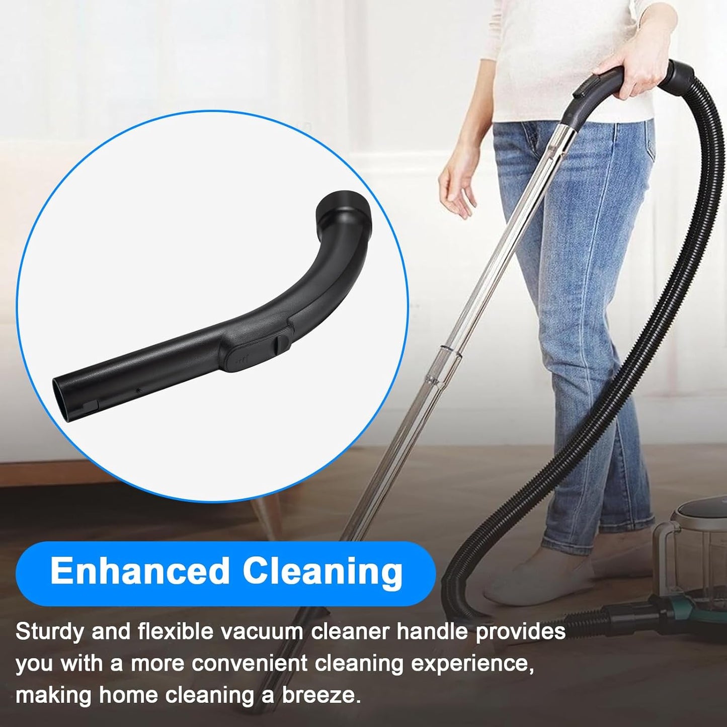 Miele Vacuum Plastic Bent End Hose - Compatible with S2110, S501, C1, C2, C3, S4, S5 Models