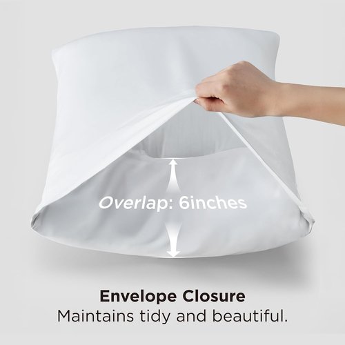 Bedsure Cooling Pillow Cases - Set of 2 Soft Rayon Bamboo Queen Pillow Covers | 20x30 Inches