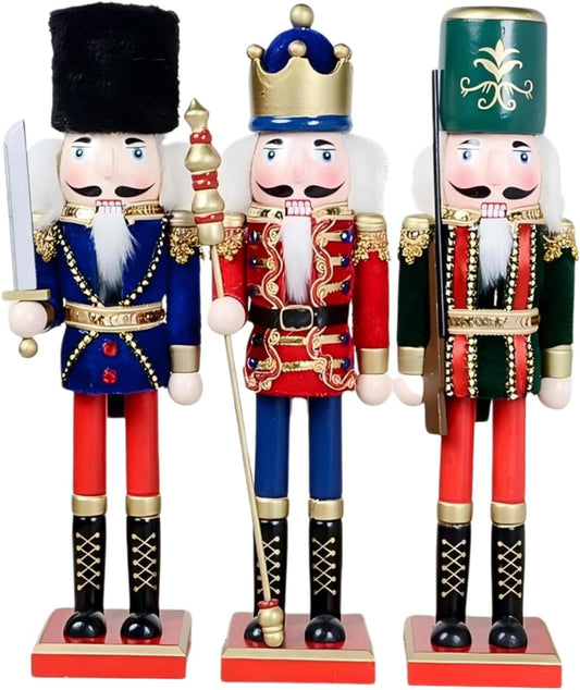 Regine Switzerland 15-Inch Hand-Painted Christmas Nutcracker Figure - Festive Wooden Decoration for Winter