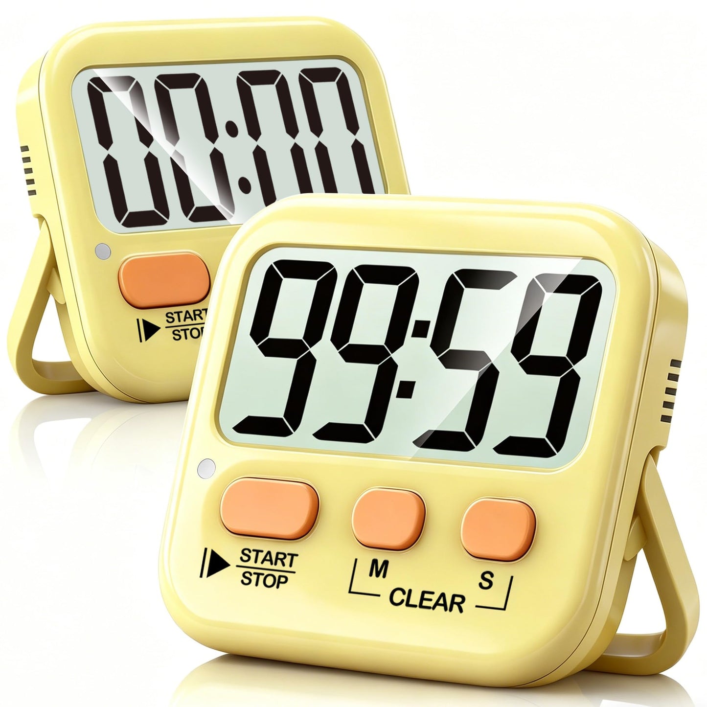 Antonki 2 Pack Digital Timer for Kids, Magnetic Countdown Kitchen Timers for Cooking, Egg, Classroom, Teacher, Exercise, Study, Oven - Battery Included