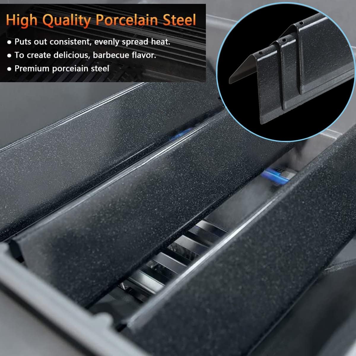 Weber 7635 Flavorizer Bars - Porcelain Enameled Heat Plates for Spirit I & II 200 Series Grills