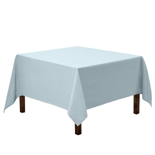 Gee Di Moda Square Tablecloth - 70 x 70 Inch Baby Blue Table Cloth for Medium Square or Round Tables - Heavy Duty Washable Fabric - for Buffet Table, Holiday Party, Dinner, Wedding & Baby Shower