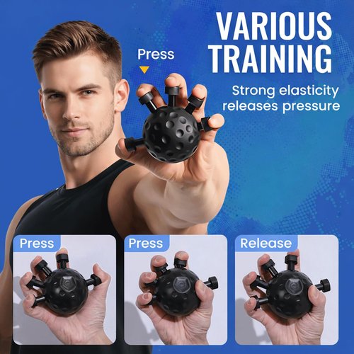 Finger Grip Strengthener, Hand Gripper Strengthener Finger Strengthener Hand Gripper Strengthener Tester Hand Strengthening Devices ,Hand Exercisers for Strength Finger Exerciser Gripper Tool(Black,Large)