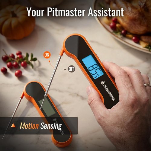 Instant Read Meat Thermometer - Skiennix Digital Kitchen Thermometer with ±0.5℉ Precision | Orange Color