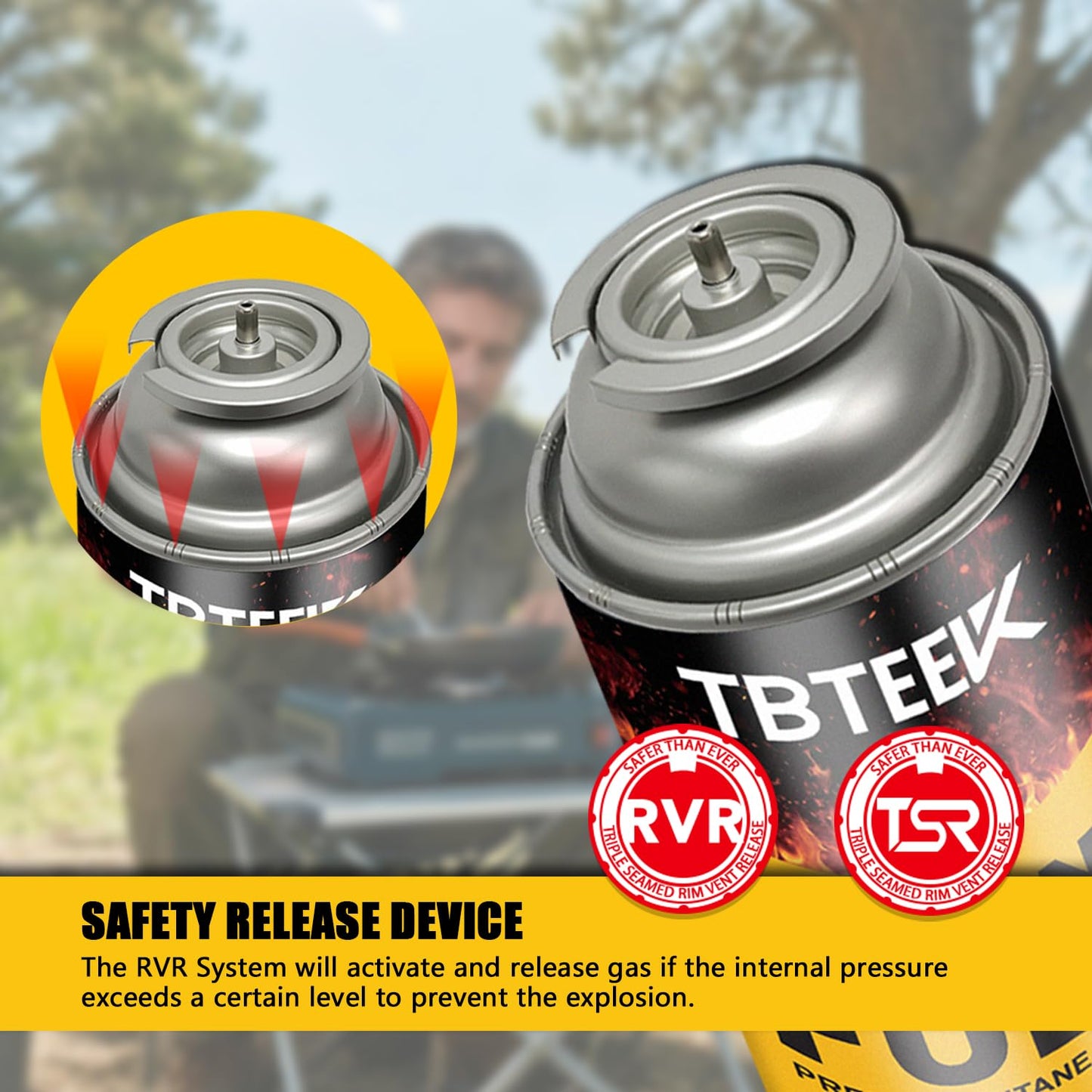 TBTeek Butane Fuel Canister, Butane Gas 8 oz, Premium Pure Refined Butane Gas Refill for Kitchen Torch Head, Camping Stove, Outdoor Cooking, Grilling & Emergency Use